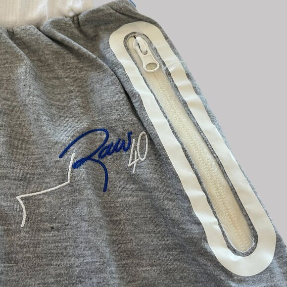 Basketball Hose Shorts Mens Size 32 Gray Baggy Zip Pockets Elastic‎ Waist Pants - Picture 3 of 8